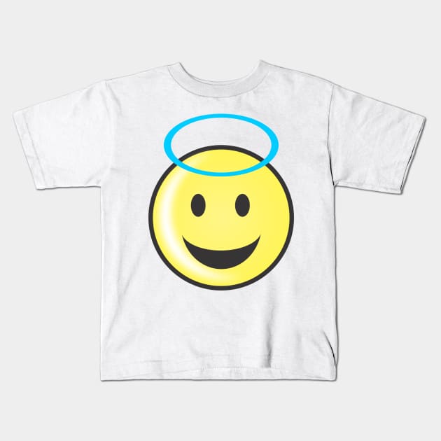 Emoticon Angel Kids T-Shirt by MichelMM